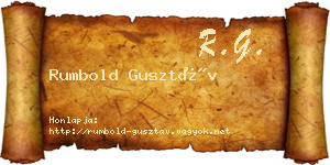 Rumbold Gusztáv névjegykártya