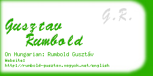 gusztav rumbold business card